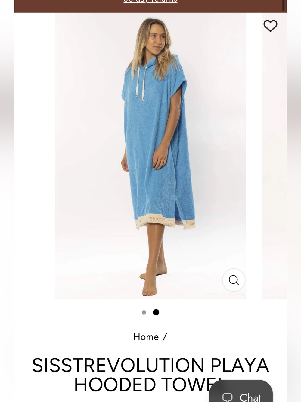 Sisstr Playa Hooded Changing towel - in Ocean NWT